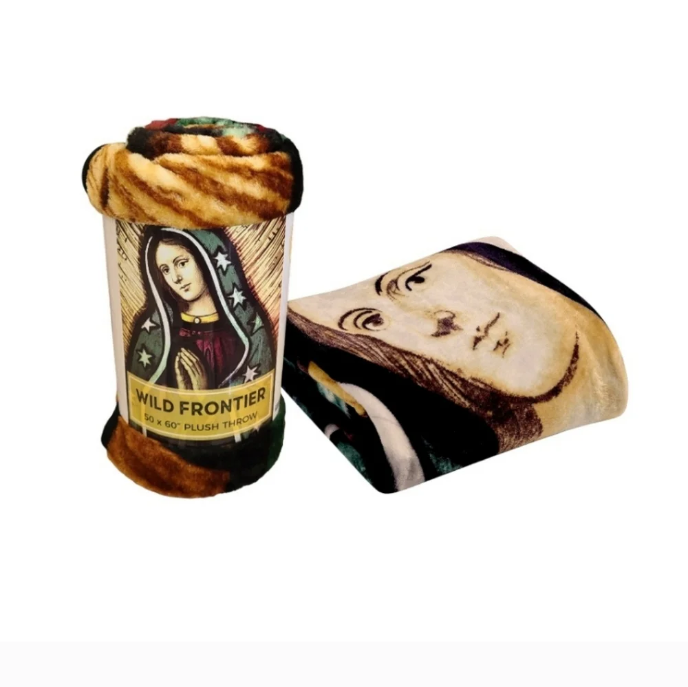 🆕La Virgen de Guadalupe-Blessed Mary Plush Blanket/Throw, ultra soft 50